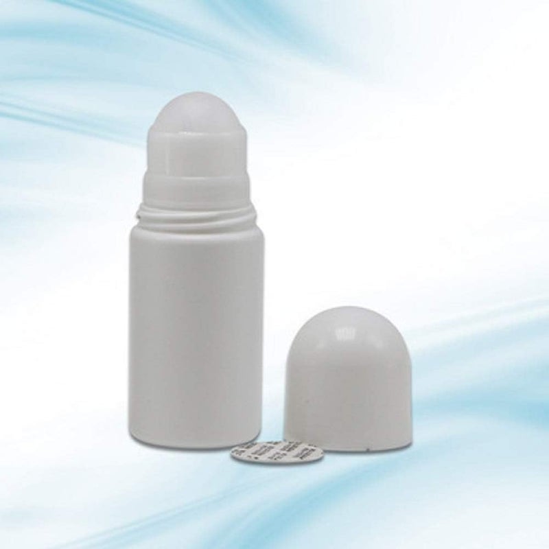 glasstore 4Pcs 50mL Empty Refillable Roll-on Bottle White Plastic Anti-perspirant Roller Bottles Leak-Proof DIY Deodorant Container with Roller Ball - Image 1